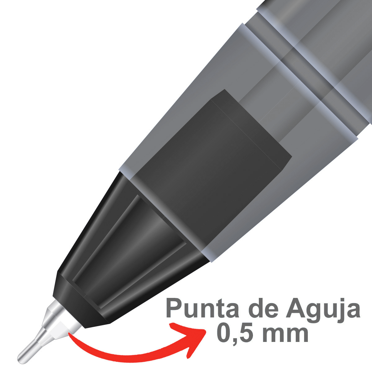 Bolígrafo Pin Point de Punta Ultra Fina - AZOR / 12 Pzas.
