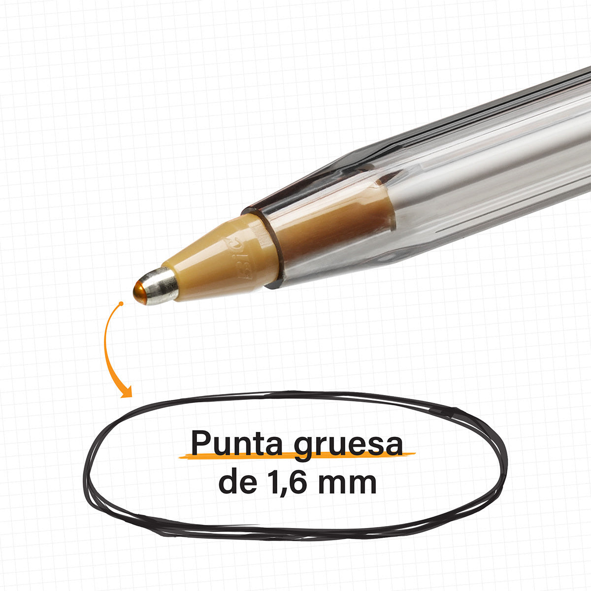 Bolígrafos BIC Cristal Intenso - Punta Gruesa / 12 Pzas.