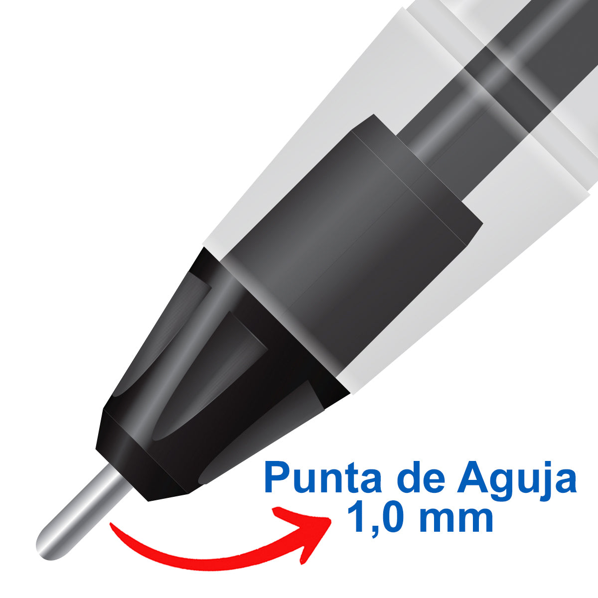 Bolígrafos Pin Point de Punta Mediana - AZOR / 12 Pzas.