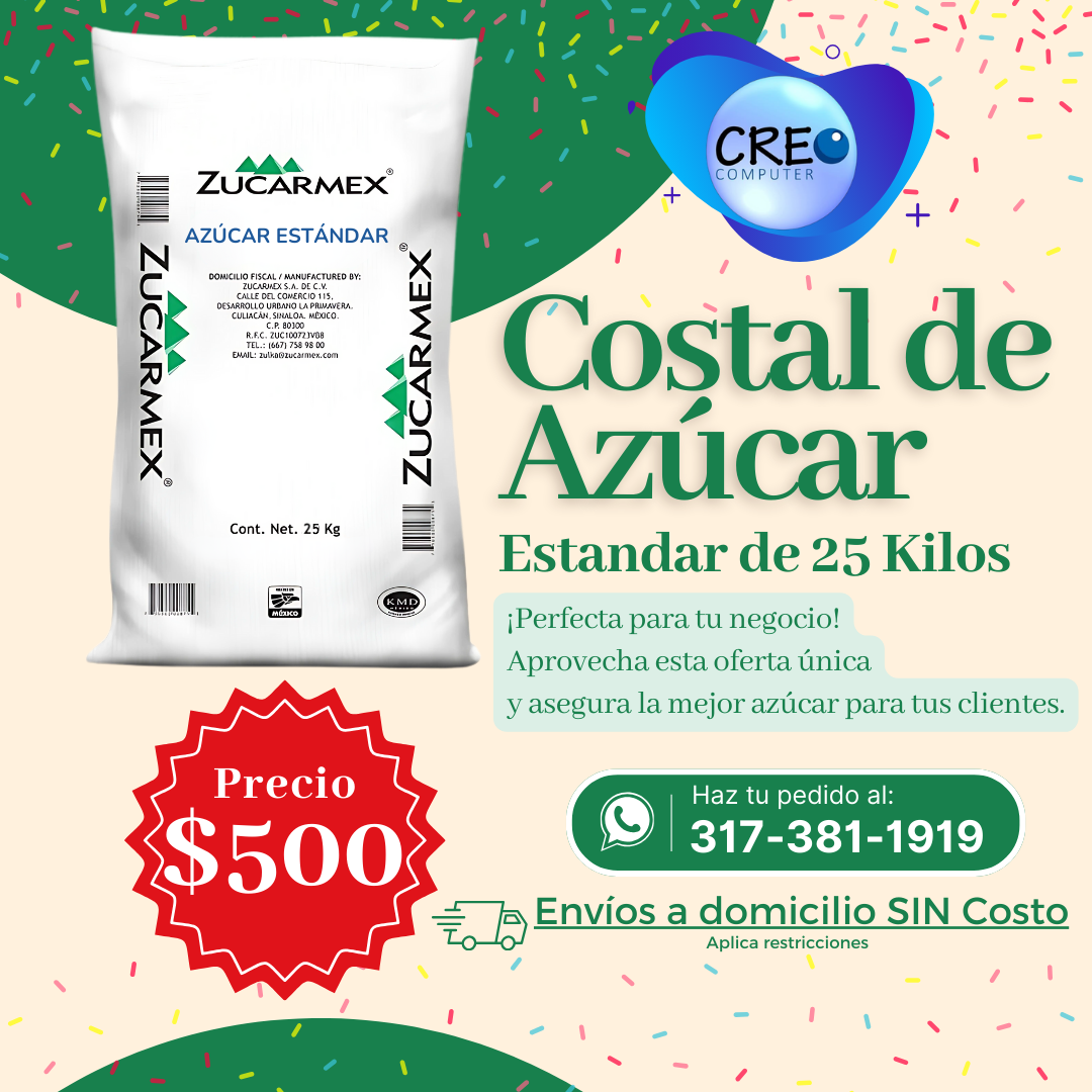 Costal de Azúcar Estándar Zucarmex - 25 Kilos