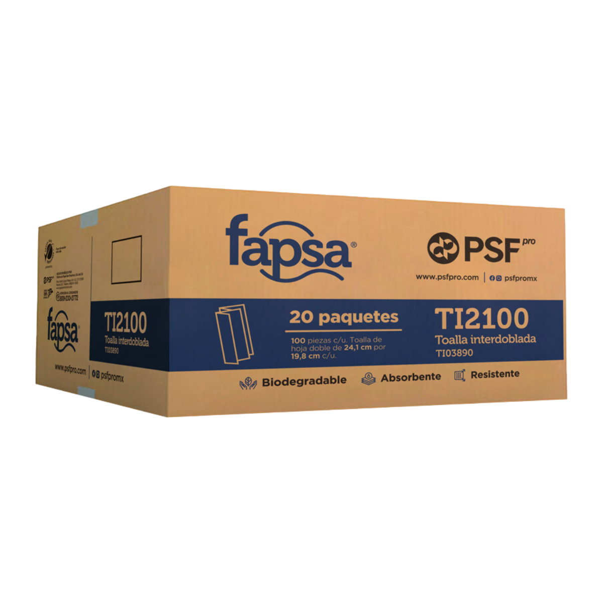 Toalla Interdoblada - Fapsa TI2100 / 20 Paquetes por Caja