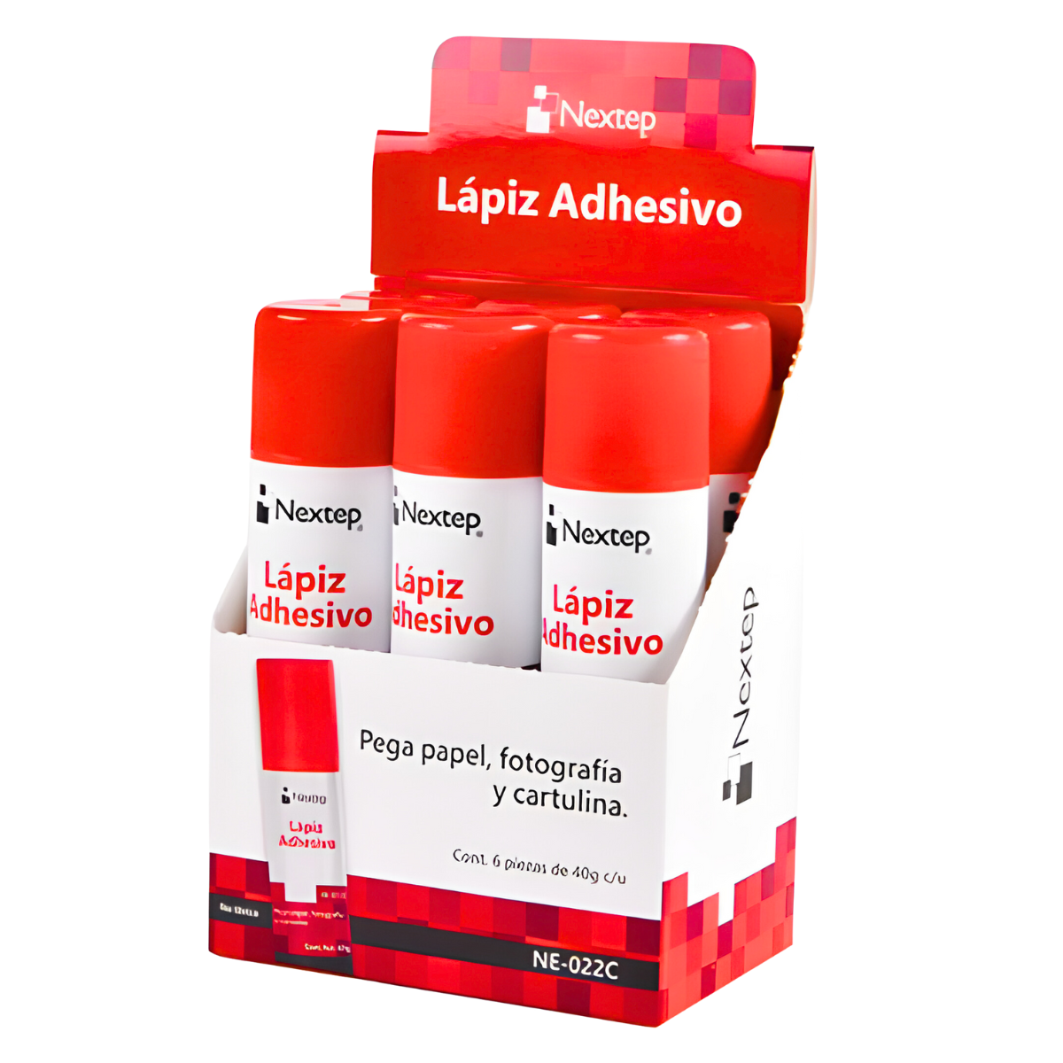 Lapíz Adhesivo Nextep 40 Gramos - Caja con 6 Piezas