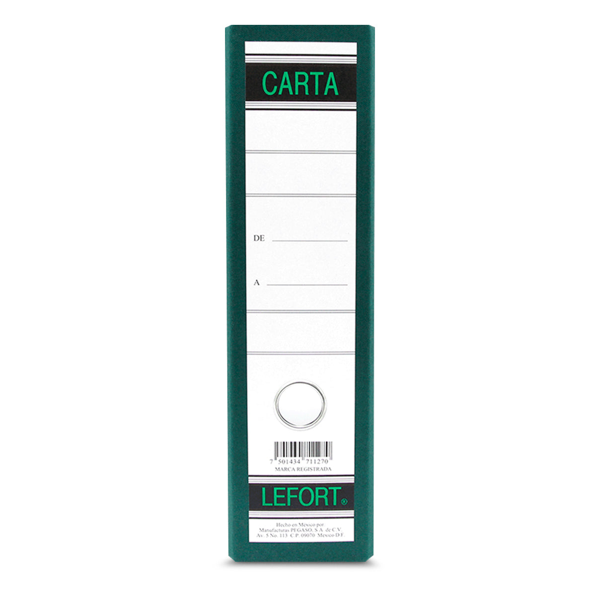 Registrador Lefort Carta/Oficio Verde - 700 hojas